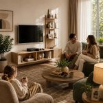 Σύνθεση Σαλονιού TV με Πάνελ Τοίχου σε απόχρωση Δρυς Φυσικό 180x35x130