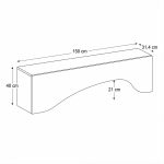 Έπιπλο Τηλεόρασης με LED σε Απόχρωση Travertine 150×31.4×40