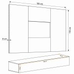  Σύνθεση Σαλονιού σε Δρυς Wotan Μαύρο 180x40x148