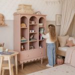 Παιδική Βιβλιοθήκη σε Απόχρωση Pink 84×37×140