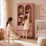 Παιδική Βιβλιοθήκη Large σε Απόχρωση Pink 84×37×183