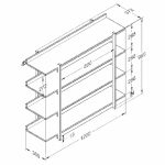 Παιδική Ραφιέρα Frame Red 120×37×99