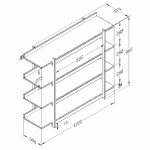 Παιδική Ραφιέρα Frame Cashmere 120×37×99