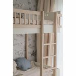 Παιδική Κουκέτα Basic White / Beech Wood 90×200