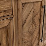 Έπιπλο Τηλεόρασης Δρυς 184x49x46 cm με 2 Συρτάρια & Ντουλάπι