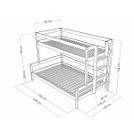 Παιδική Κουκέτα LUCKY 90x200 & 120x200 με Πλαϊνή Σκάλα