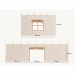 Παιδικό Υπερυψωμένο Κρεβάτι PLOTTY 90x200 με Βαμβακερό Κουρτινάκι
