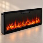 Εντοιχιζόμενο Ηλεκτρικό Τζάκι LED με Γυάλινη Πρόσοψη – Wi-Fi – Ήχο & Θέρμανση 1500W 106.7×45.7×13 cm