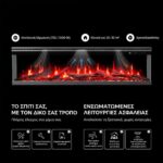 Ηλεκτρικό Τζάκι LED 1–2–3 Όψεων με Wi-Fi – Ήχο & Θέρμανση 1500W 120x39x20 cm