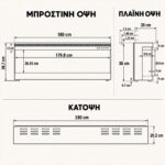 Ηλεκτρικό Τζάκι LED 1–2–3 Όψεων με Wi-Fi – Ήχο & Θέρμανση 1500W 180x39x20 cm