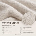 Κρεμ Bouclé Κρεβάτι με Στρώμα Pocket 7 Ζωνών & Αποθηκευτικό Χώρο 160×200