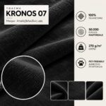 Γωνιακός Καναπές Grey με Υφασμάτινα Κουμπιά & Κρεβάτι 278×173×78